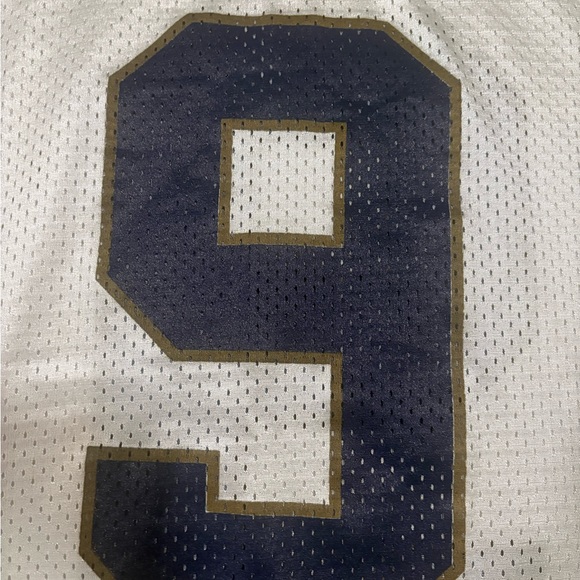 Adidas White Jersey with Navy Notre Dame logo #9 - Picture 2 of 6